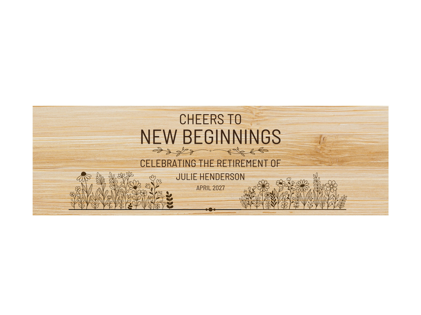 Personalised Engraved Bamboo Wine Box Gift Set | Retirement & Long Service Gift
