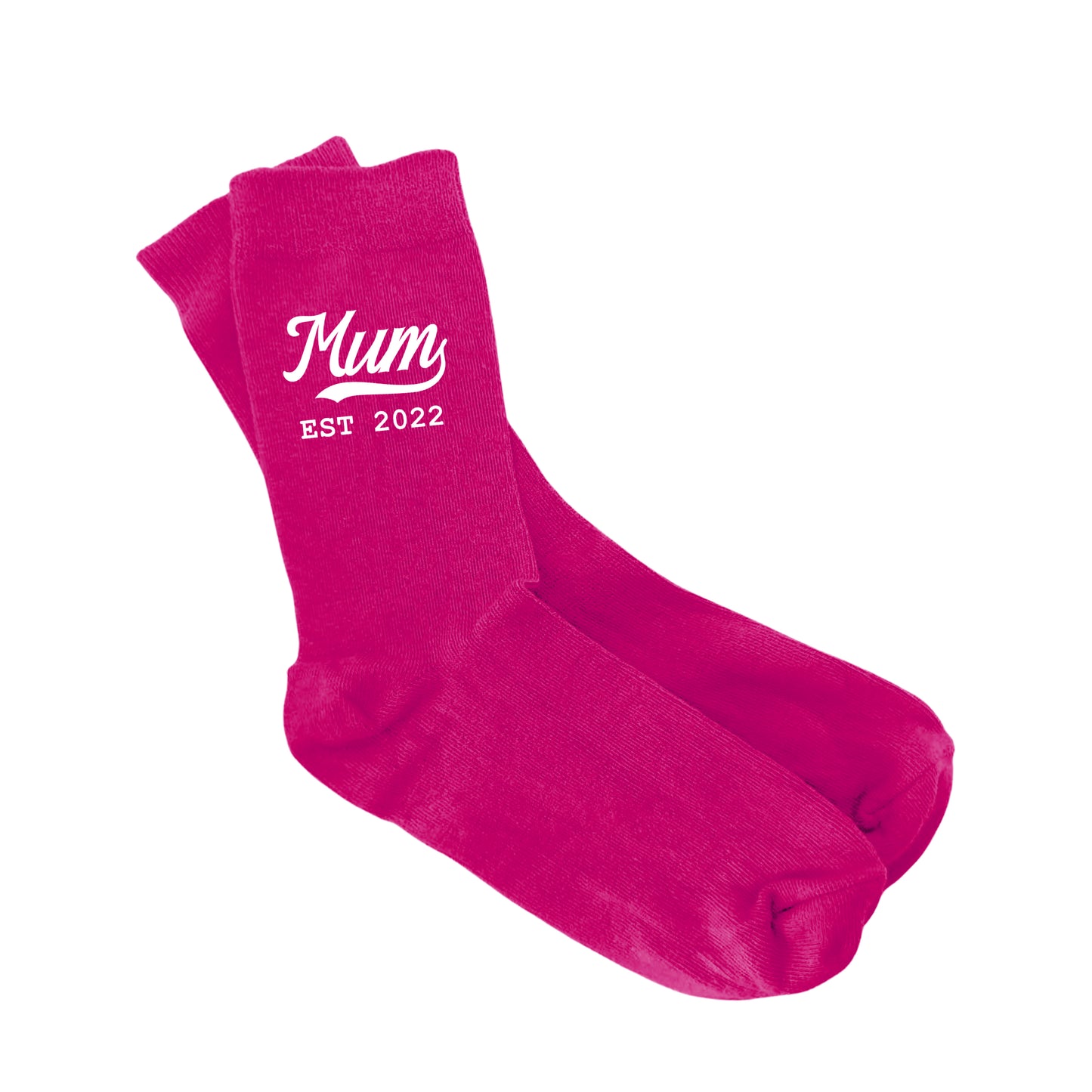 Mum Swoosh Est Year - Ladies Socks Size 4-8