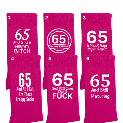 65th Special Birthday Milestone - Ladies Socks Size 4-7