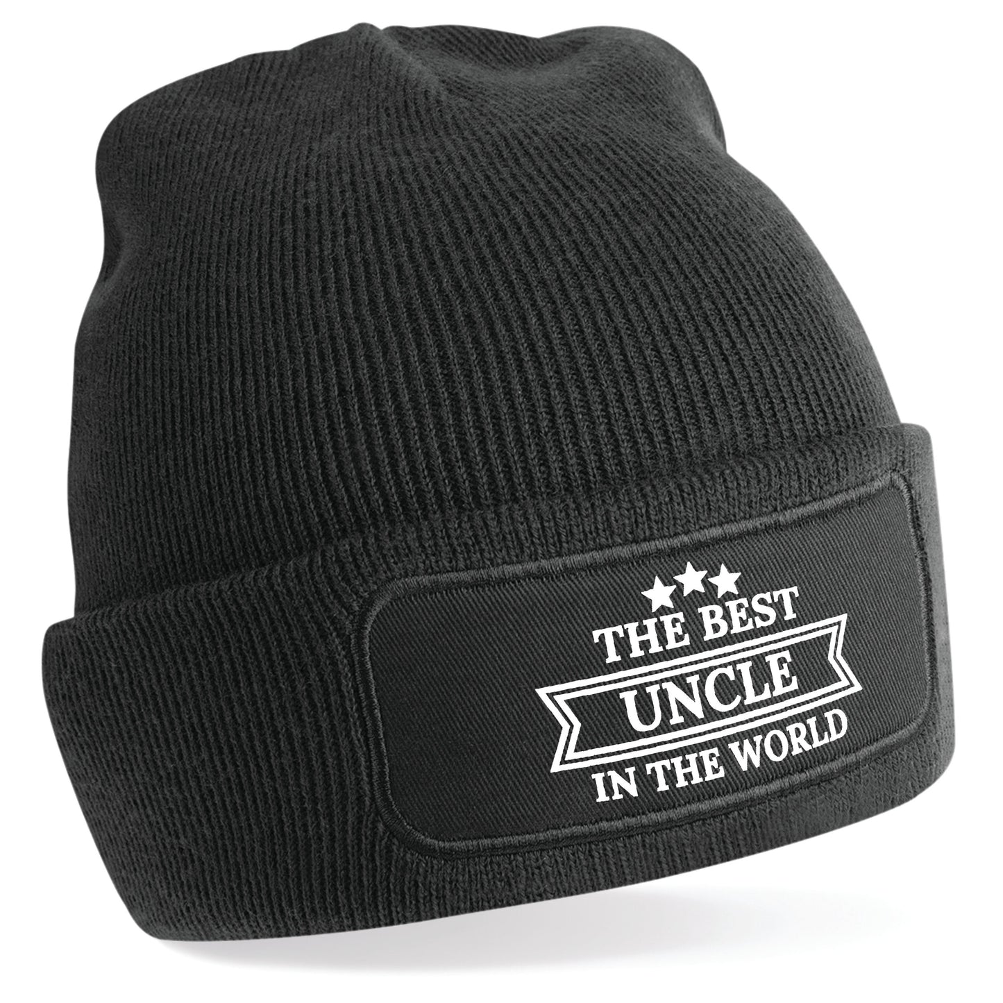 Personalised Best In The World Beanie Hat | Navy, Black & Grey