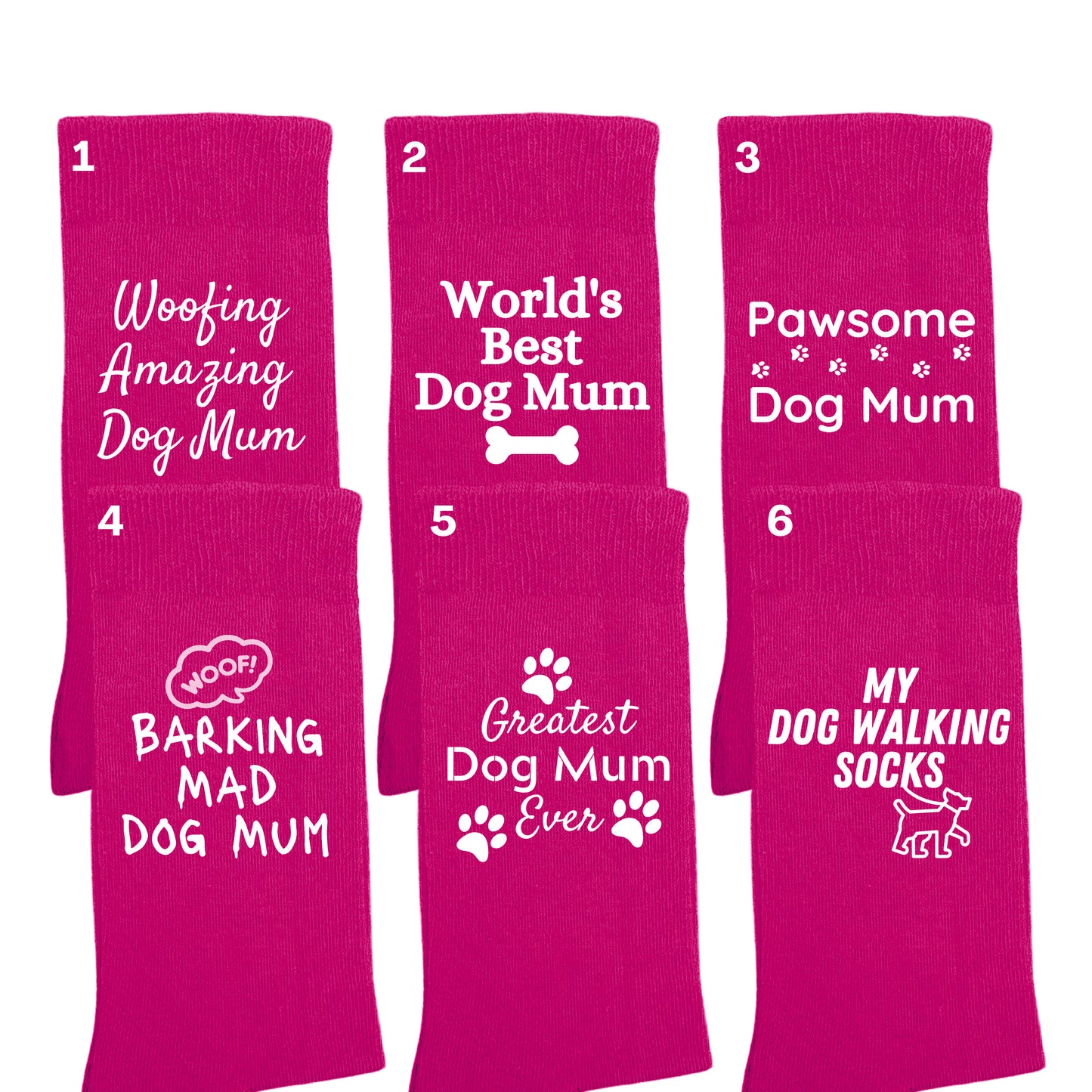 Dog Mum Socks - Ladies Socks Size 4-8