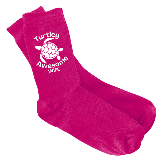 Turtley Awesome Wife - Ladies Socks Size 4-8