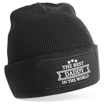Personalised Best In The World Beanie Hat | Navy, Black & Grey
