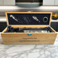 Personalised Engraved Bamboo Wine Box Gift Set | Gift for Dad, Mum, Grandad | Any Family Name