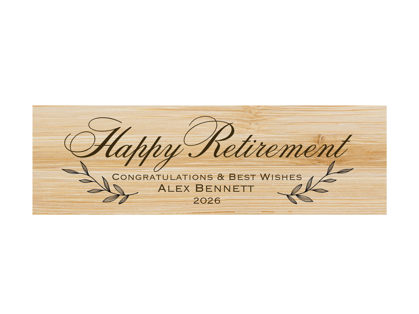 Personalised Engraved Bamboo Wine Box Gift Set | Retirement & Leaving Gift | For Colleague, Boss or Employee
