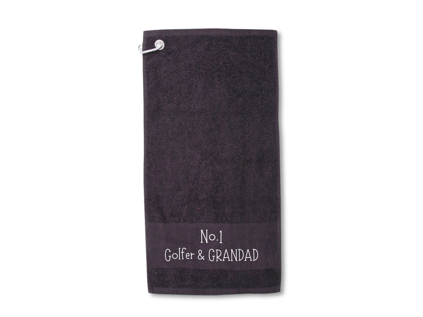Personalised Golf Towel – “No.1 Golfer & Dad, Grandad, Pops & More