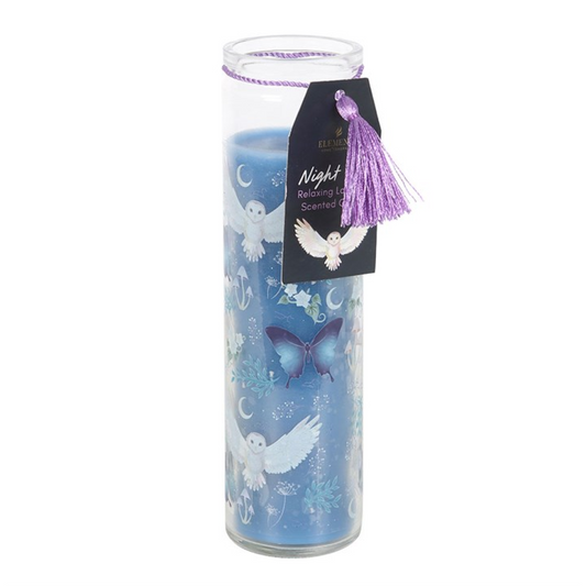 Lavender Scented Tube Candle | Mystical Forest Design | Relaxing Home Fragrance