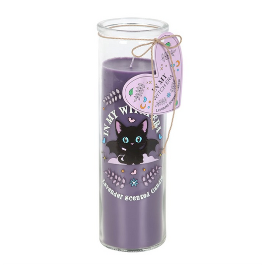Of Whiskers and Wings Candle | Lavender Scented | Bat-Winged Black Cat Design