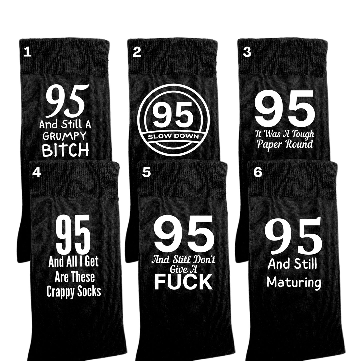 95th Special Birthday Milestone - Ladies Socks Size 4-7