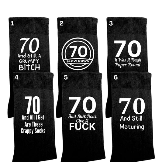 70th Special Birthday Milestone - Ladies Socks Size 4-7