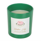 Water Lily Scented Candle | Green Glass Holder & Gift Box | Serene Garden Fragrance