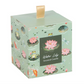 Water Lily Scented Candle | Green Glass Holder & Gift Box | Serene Garden Fragrance