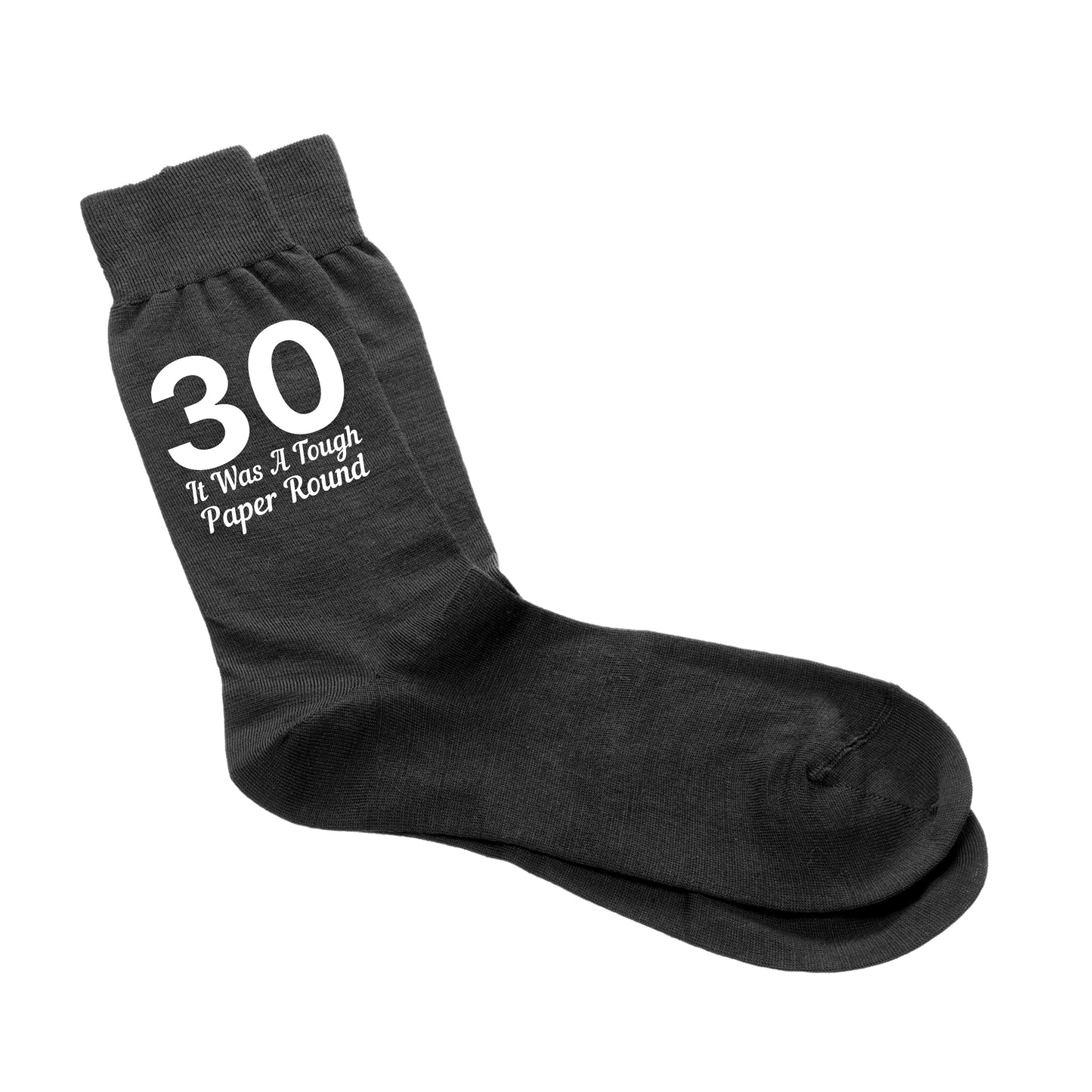 Men’s Personalised “It Was A Tough Paper Round” Birthday Socks – 30th to 100th