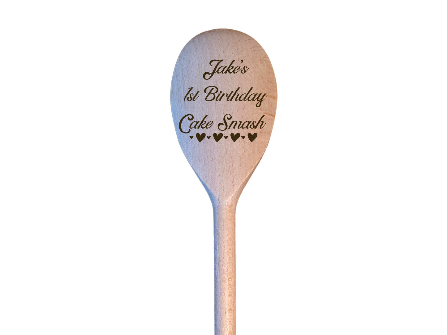 Personalised 1st Birthday Name/Date Cake Smash Wooden Spoon