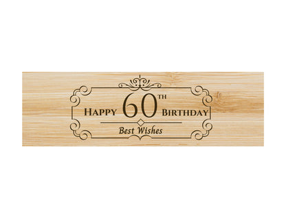 Personalised Engraved Bamboo Wine Box Gift Set | Includes 4 Wine Tools | Milestone Birthday Gift for Him or Her | Any Age