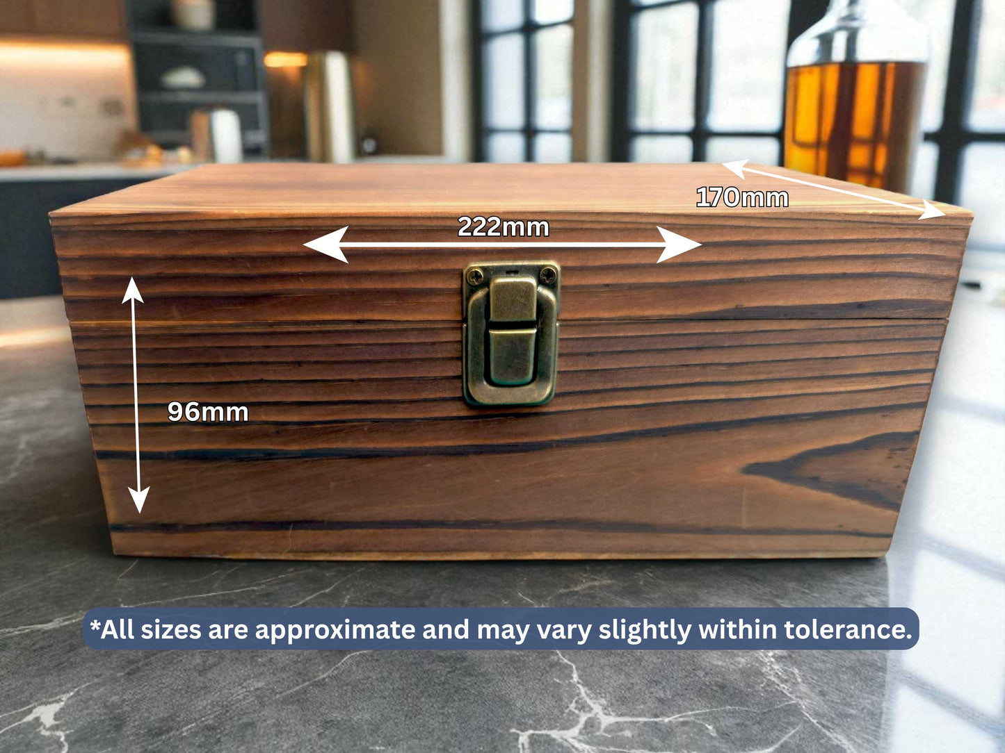 Personalised Engraved Whisky Double Glass Gift Set in Wooden Box | Whiskey Stones, Tongs & Pouch | Milestone Birthday Gift for Him or Her | Any Age