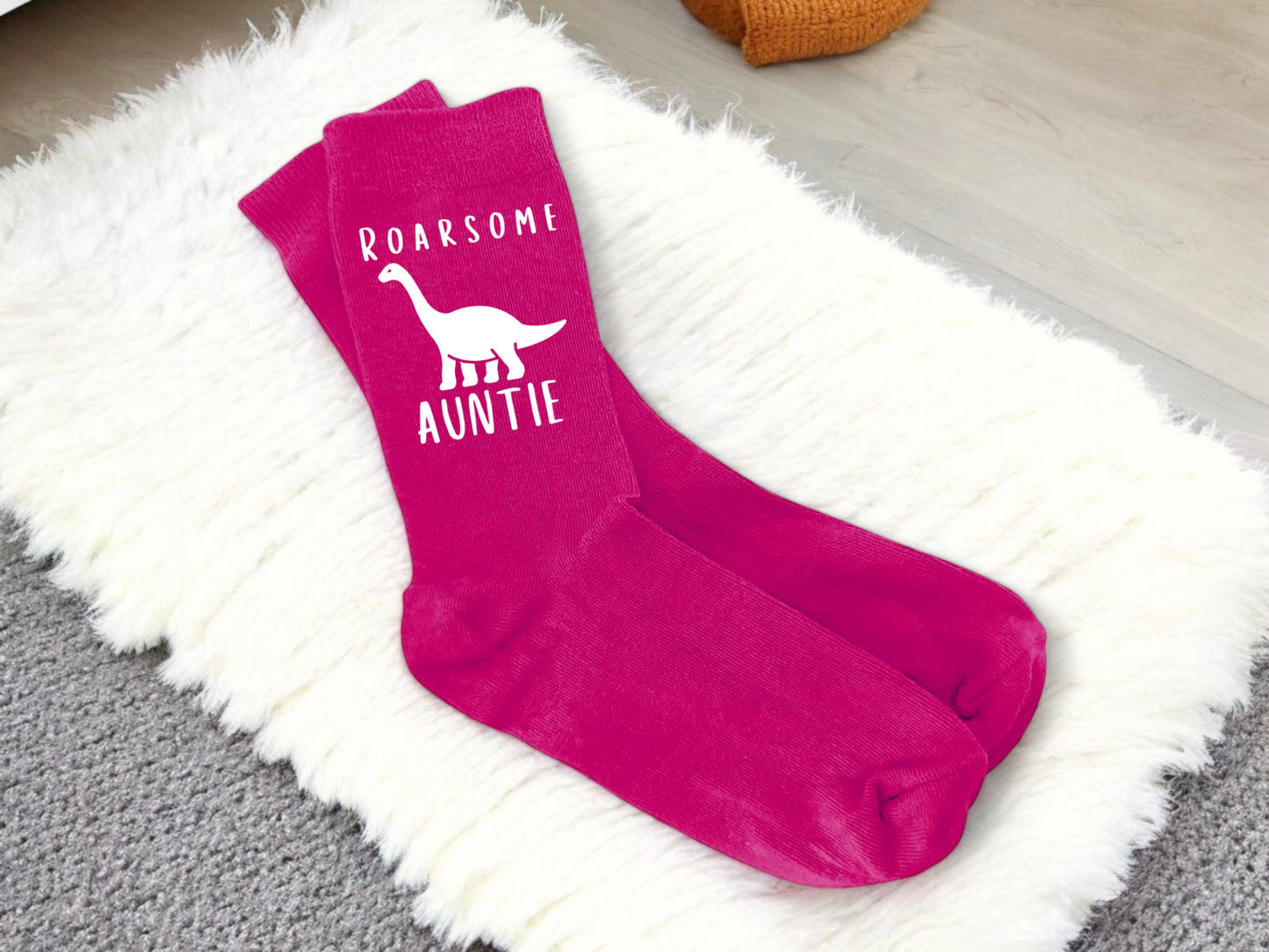 Personalised Women’s Roarsome Dinosaur Socks – For Auntie, Mum, Nana & More