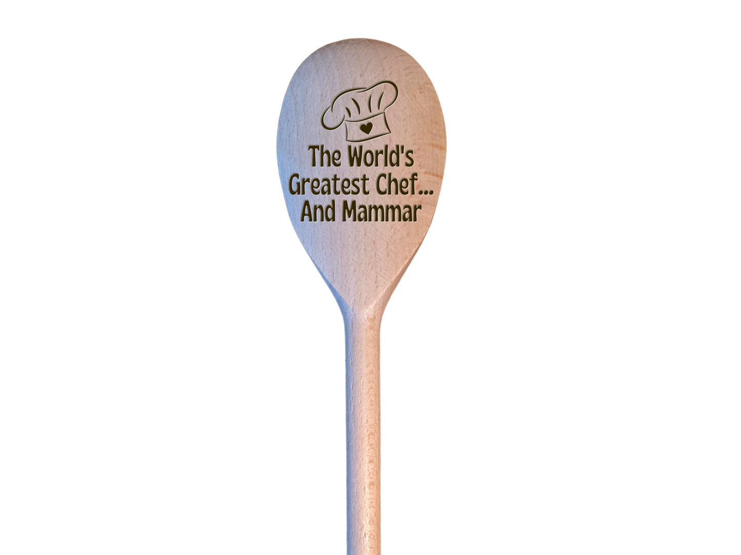 Mammar Wooden Laser Engraved Spoon, Chef Baking Gift