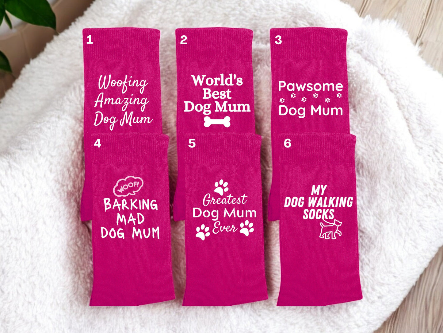 Personalised Women’s Dog Mum Socks – Unique Dog Mum Lover Gift