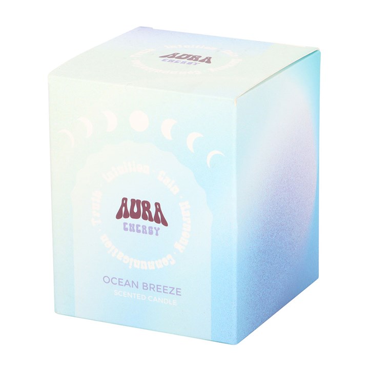 Ocean Breeze Scented Candle | Iridescent Glass Jar | Calming Home Fragrance