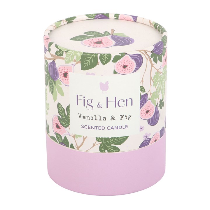 Fig & Vanilla Scented Candle | Soft Pink Glass Jar | Fruity Home Fragrance