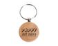 Pappy Personalised Year Wooden Engraved Round Keyring