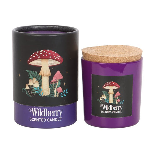 Wildberry Scented Candle | Mystical Mushroom Design | Dark Forest Decor