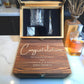 Personalised Engraved Single Whisky Glass Gift Set in Wooden Box | Retirement, Leaving & Long Service Gift | For Colleague, Boss or Employee
