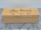 Personalised Engraved Bamboo Wine Box Gift Set | Retirement & Leaving Gift | For Colleague, Boss or Employee