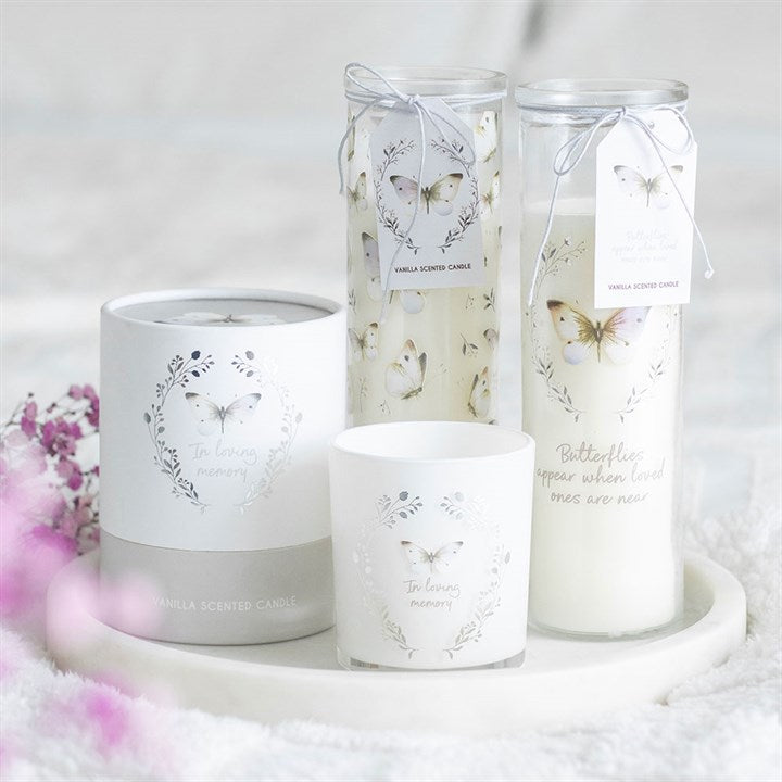 Butterflies Appear - Memorial Candle | Vanilla Scented Tribute | Sympathy Gift