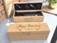 Personalised Engraved Bamboo Wine Box Gift Set | Retirement & Leaving Gift | For Colleague, Boss or Employee