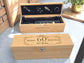 Personalised Engraved Bamboo Wine Box Gift Set | Includes 4 Wine Tools | Milestone Birthday Gift for Him or Her | Any Age