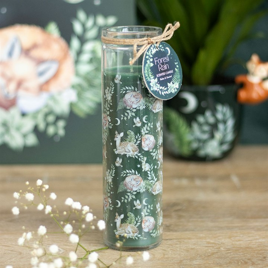 Forest Rain Scented Tube Candle | Fox & Fawn Woodland Design | 50 Hour Burn Time