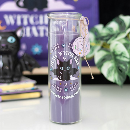 Of Whiskers and Wings Candle | Lavender Scented | Bat-Winged Black Cat Design