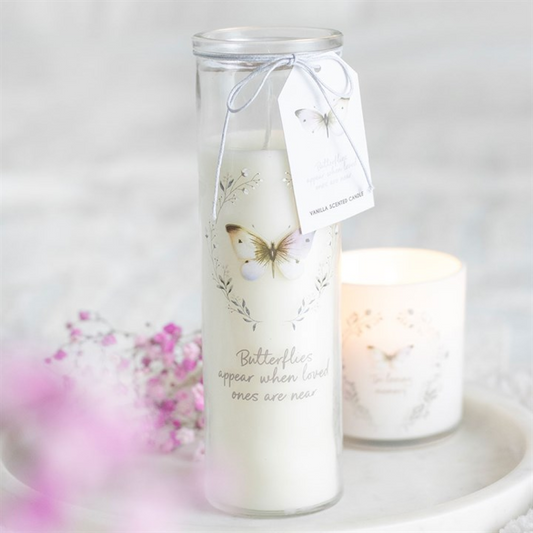 Butterflies Appear - Memorial Candle | Vanilla Scented Tribute | Sympathy Gift