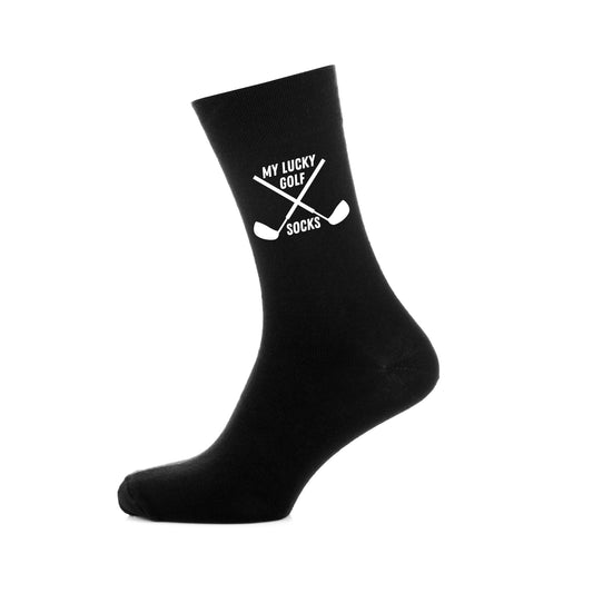 My Lucky Golf Socks - Mens Black Socks Size 6-12