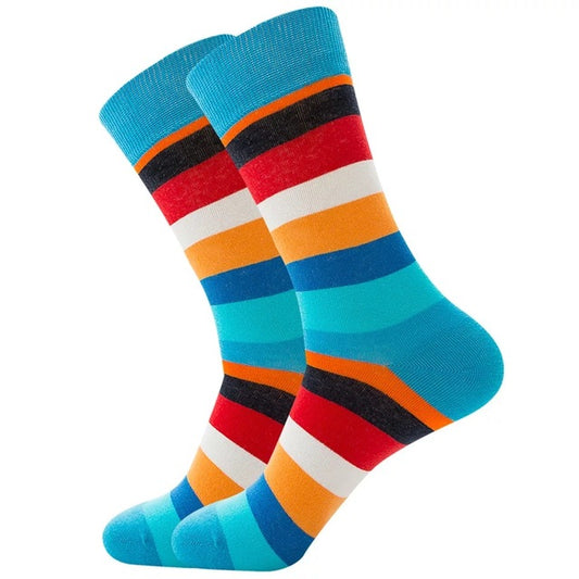 Striped Fun Socks - Men/Women Unisex Socks UK Size 5-11