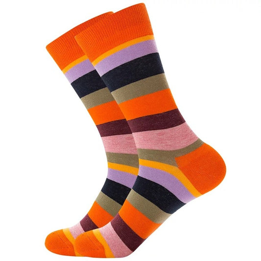 Striped Fun Socks - Men/Women Unisex Socks UK Size 5-11