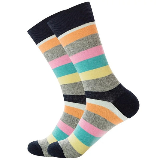 Striped Fun Socks - Men/Women Unisex Socks UK Size 5-11