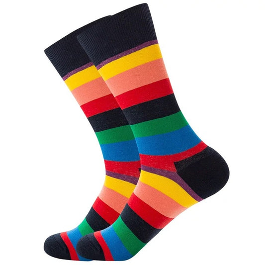 Striped Fun Socks - Men/Women Unisex Socks UK Size 5-11