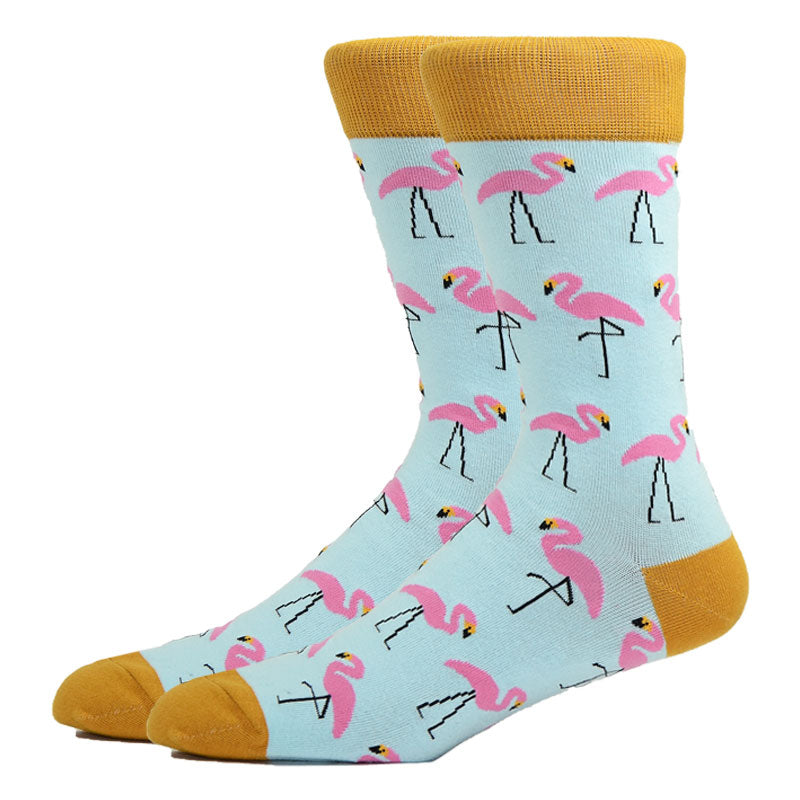 Flamingo Pattern Fun Socks - Men/Women Unisex Socks UK Size 5-11