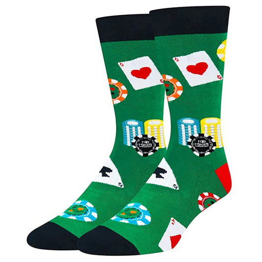 Casino Poker Gambling Fun Socks - Men/Women Unisex Socks UK Size 5-11