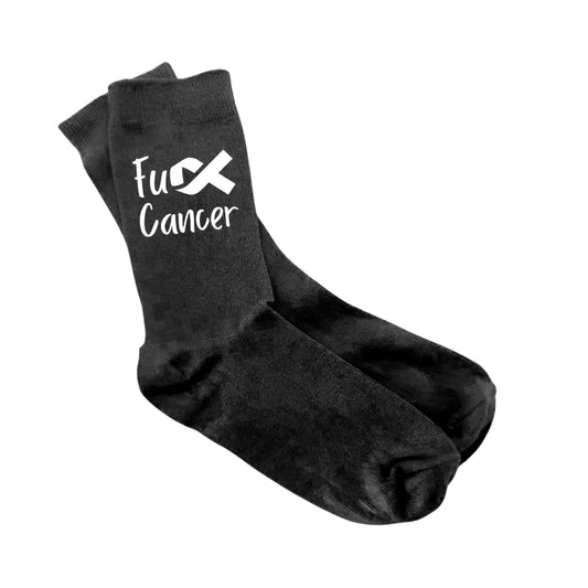 Fuck Cancer Ladies Socks Size 4-8